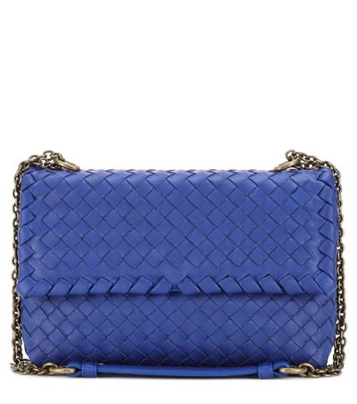 Bottega Veneta Olimpia Small Leather Shoulder Bag In Blue