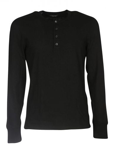 Tom Ford Henley Neck Shirt In K09/blk | ModeSens