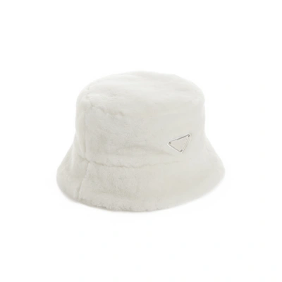 Prada Wool And Cashmere Bucket Hat In Tan