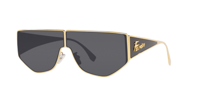 Fendi Fe40051u 32a Shield Sunglasses In Grey