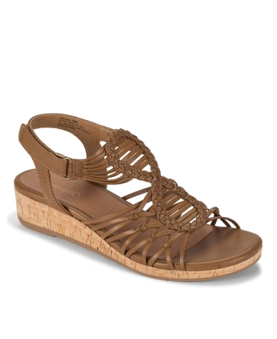 Baretraps Areana Strappy Wedge Sandals Women's Shoes In Auburn