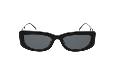 Prada Eyewear Symbole Rectangular Frame Sunglasses In Black