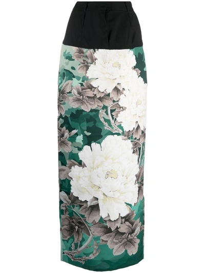 Act N°1 Floral Maxi Skirt In White