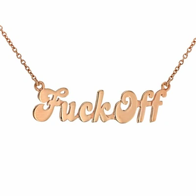 True Rocks “fuck Off" Necklace Rose Gold