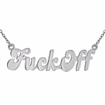 True Rocks “fuck Off" Necklace Silver