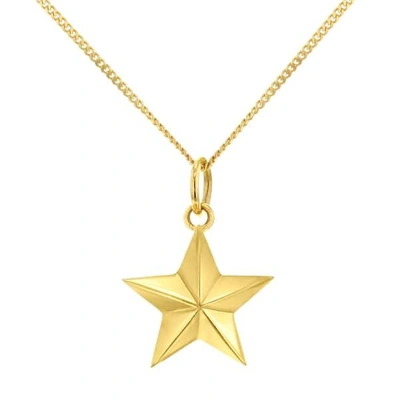 True Rocks Large Star Necklace Yellow Gold