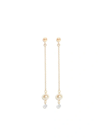 Persée 18kt Yellow Gold Pearl Drop Earrings
