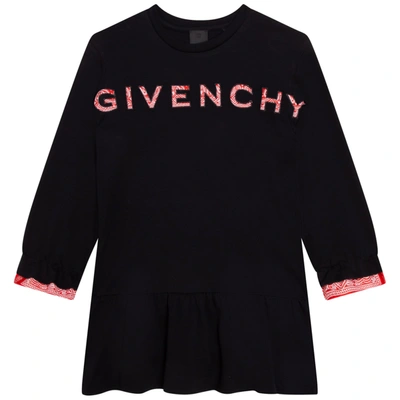 Givenchy Kids' Little Girl's & Girl's Bandana Print Logo Dress In Black
