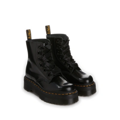 Dr. Martens' Molly Platform Lace-up Boots In Black