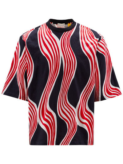 Moncler All Over Print T-shirt In Black