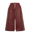 Stella Mccartney Faux Leather Midi Skirt In Garnet