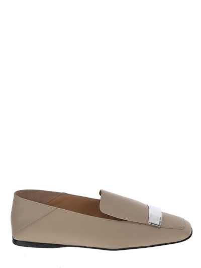 Sergio Rossi Sr1 Flat Shoes In Ivory
