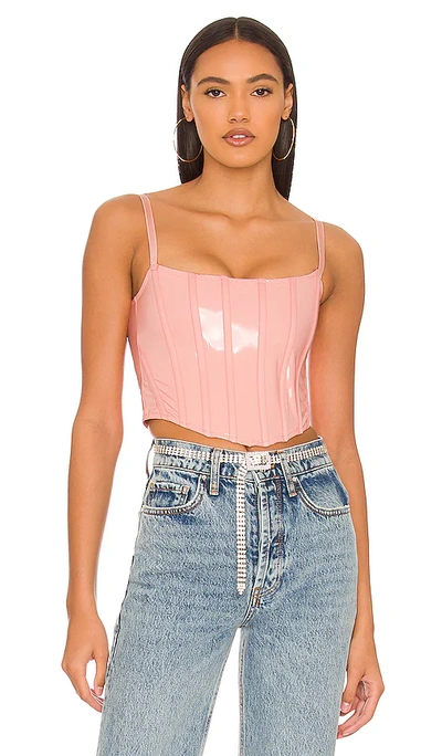 Ow Collection Cotton Candy Corset Top In Pink