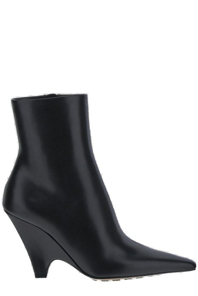 Bottega Veneta Pointed-toe Leather Heeled Boots In New