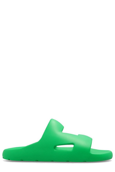 Bottega Veneta Men's Band Slip On Slide Sandals In Green