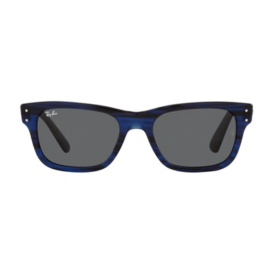 Ray Ban Burbank Sunglasses Blue Frame Grey Lenses 52-20