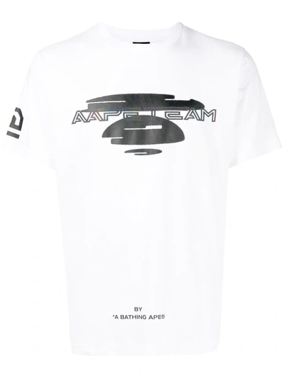 Aape By A Bathing Ape Graphic-print Short-sleeve T-shirt In White