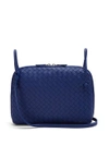 Bottega Veneta Nodini Small Intrecciato Leather Cross-body Bag In Dark Blue