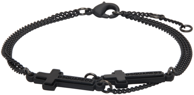 Dsquared2 Black Varnished Metal Bracelet