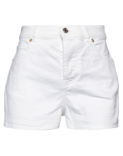 Alexandre Vauthier Frayed Denim Shorts In White