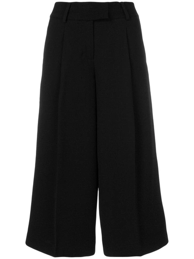 Michael Michael Kors Cropped Culotte Trousers In Black