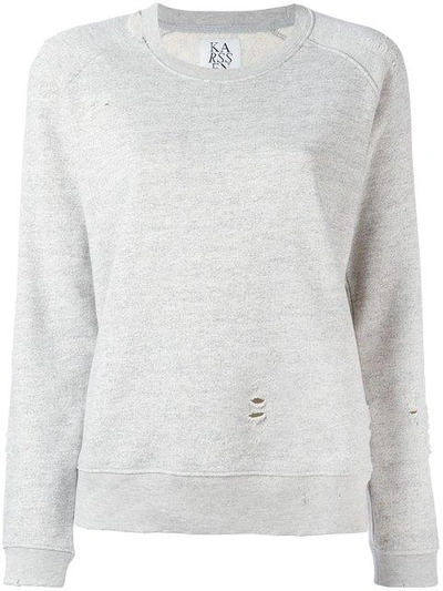 Zoe Karssen Destroyed Sweatshirt - Grey