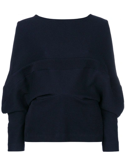 Chalayan Band Knit Top In Blue