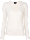 Polo Ralph Lauren Cable Knit Sweater In White