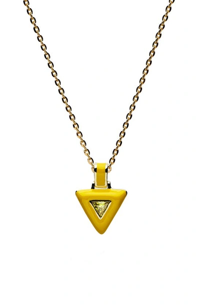 Awe Inspired Aura Necklace In Gold - Yellow