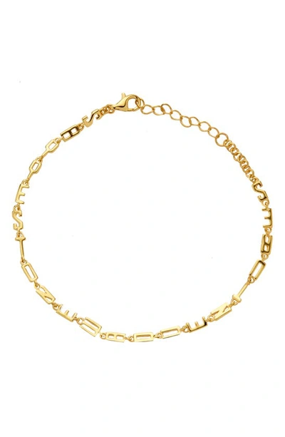 Awe Inspired Say Yes To New Adventures Bracelet In Gold Vermeil