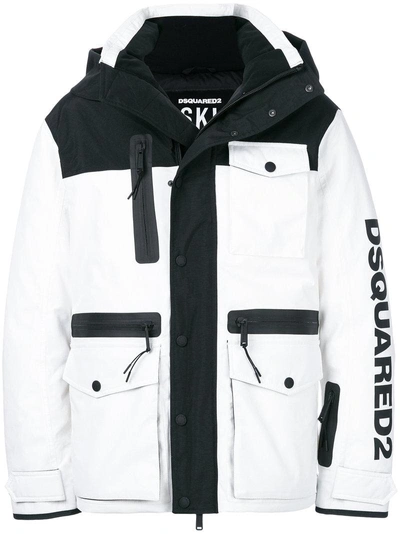 Dsquared2 Ski Logo Padded Jacket - White | ModeSens