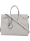 Saint Laurent Large Sac De Jour Souple Bag In Pearl