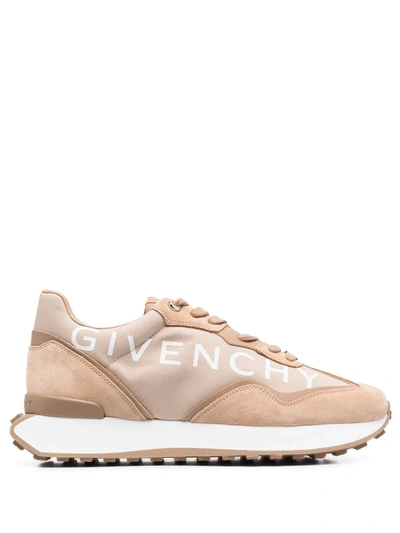 Givenchy Neutral Giv Runner Low-top Suede Sneakers In Beige