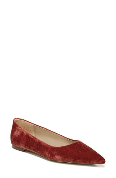 Sam Edelman Women's Wanda Pointed Toe Flats Women's Shoes In Canyon Orange Velvet