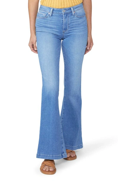 Paige Genevieve High Rise Flare Jeans In Golden Years In Blue