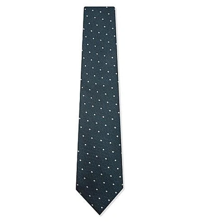 Tom Ford Polka-dot Silk Tie In Turquoise