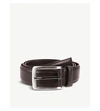 Dents Textured Leather Belt In Brown