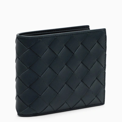 Bottega Veneta Deep Blue Intrecciato Bi-fold Wallet