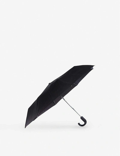 Fulton Womens Black Automatic Crook Umbrella In Nero