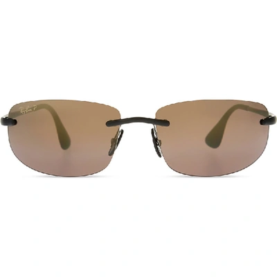Ray Ban Rb4254 Chromance Rectangle-frame Sunglasses In Nero | ModeSens
