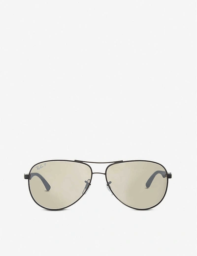 Ray Ban Ray-ban Mens 002 Tech Aviator Sunglasses In 002/k7black
