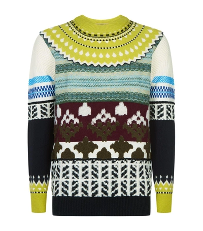 Burberry Fair Isle Multi knit Cashmere Wool Sweater In Green ModeSens