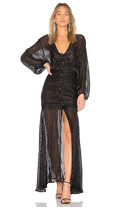 Asilio Star Fall Dress In Black & Gold | ModeSens