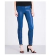 J Brand Super-skinny Mid-rise Leather Jeans In Sea Tangle