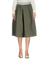 Department 5 Knee Length Skirts In Military Green