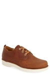 Samuel Hubbard Free Plain Toe Derby In Tan Waxhide