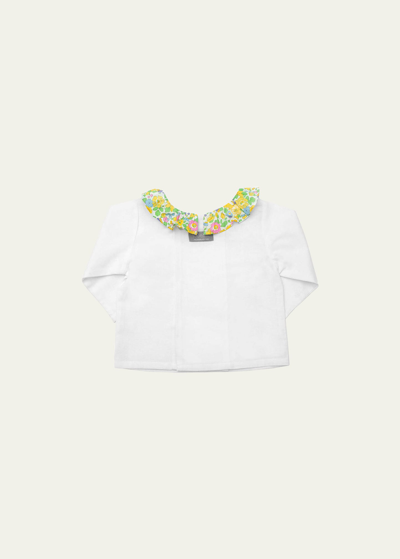 Louelle Kids' Girl's Floral-collar Blouse In Liberty#1 Betsy Y