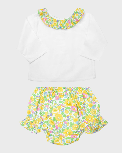 Louelle Kids' Girl's Betsy Blouse W/ Bloomers Set In Liberty#1 Betsy Y