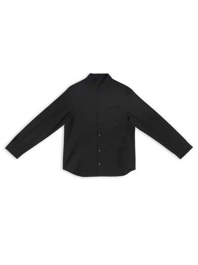 Balenciaga Wool Shirt Jacket In Black