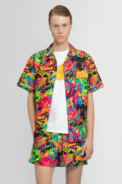 Mcm Men's Cubic Camouflage Monogram Print Shirt In Multi | ModeSens